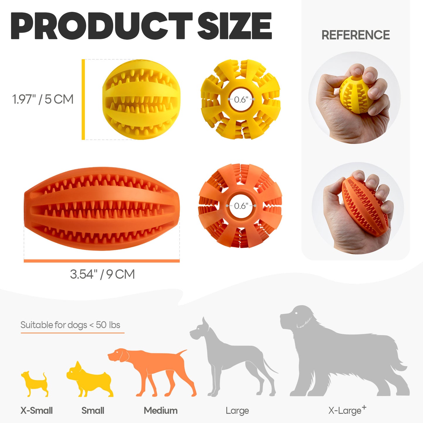 Small Dogs Teething Chew Balls