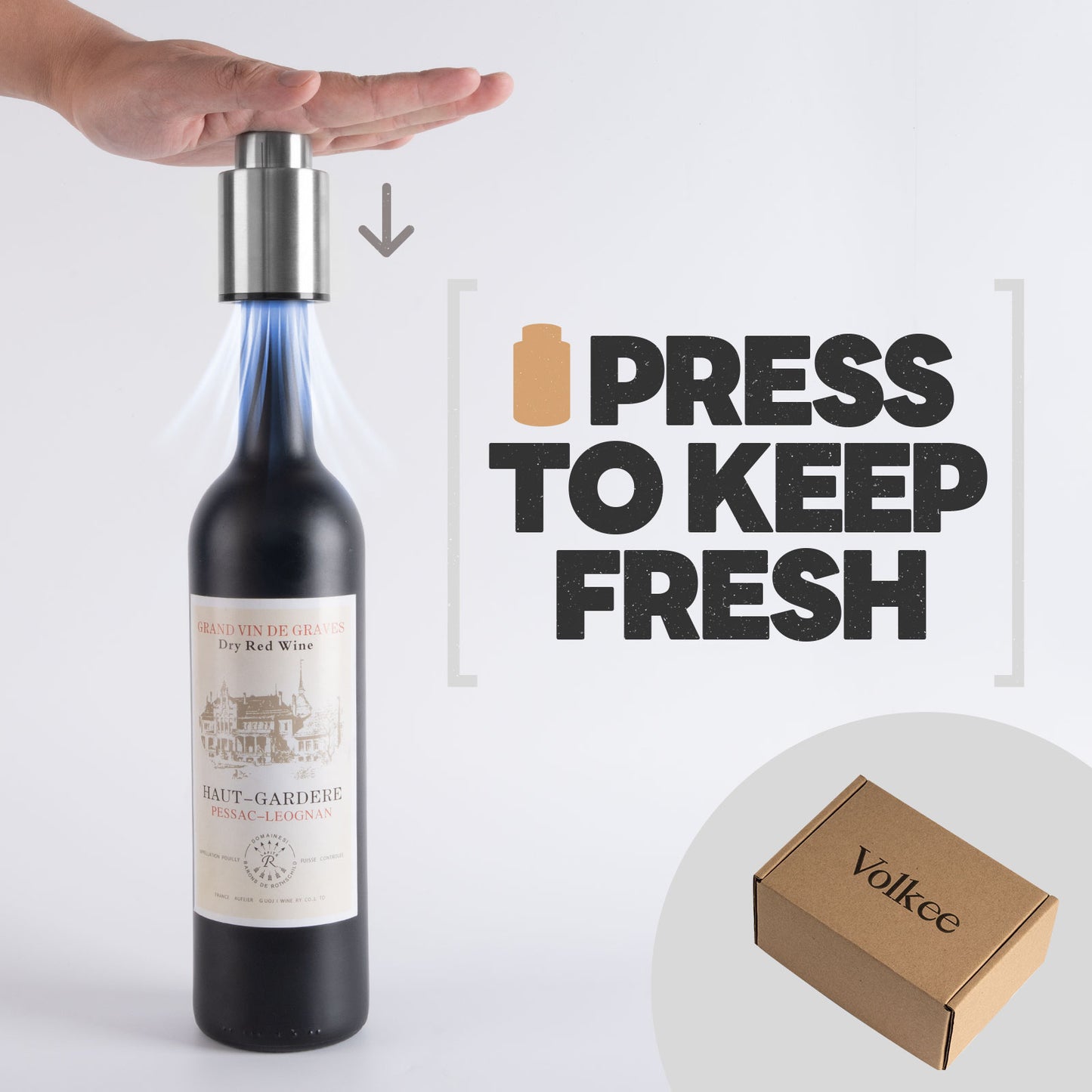 Vacuum Wine Stopper（Stainless Steel）