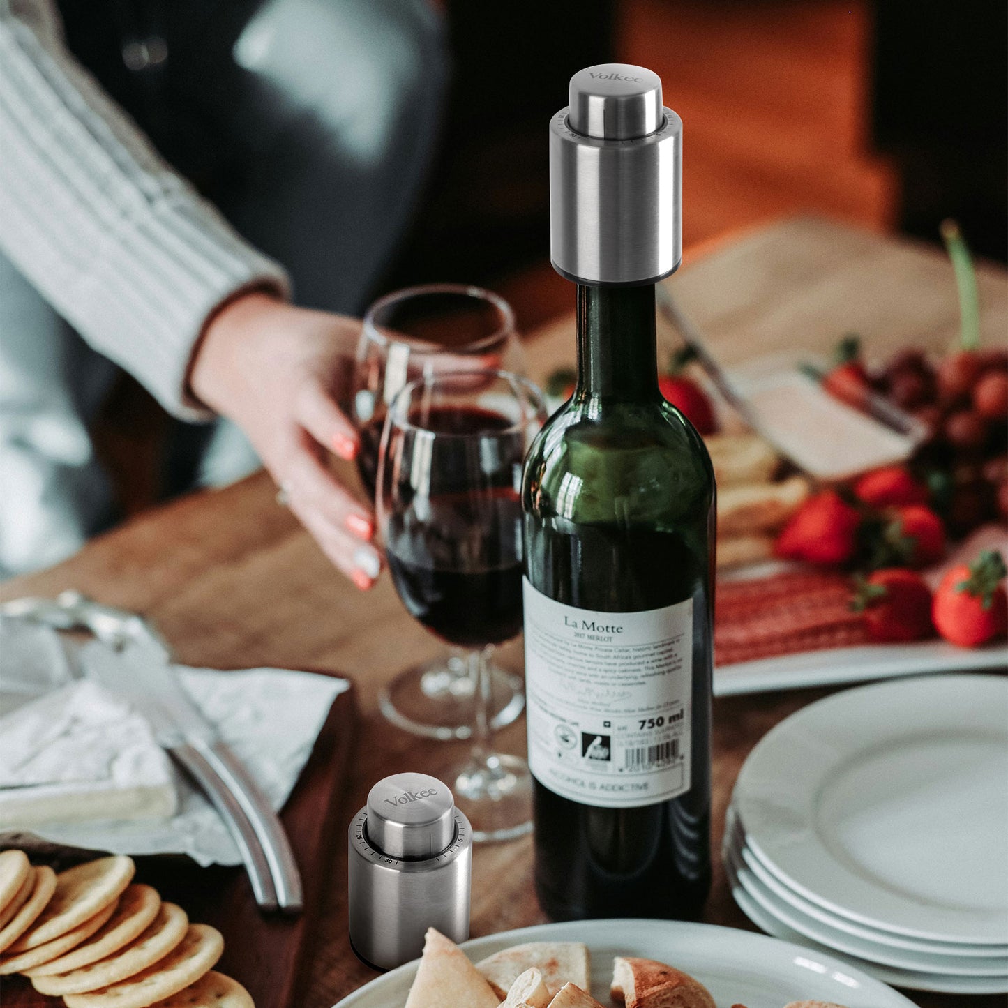 Vacuum Wine Stopper（Stainless Steel）